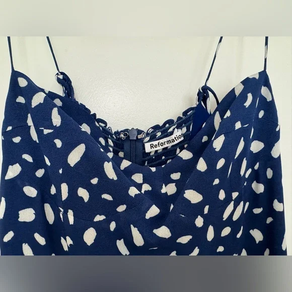 Reformation Kourtney Midi Slit Dress in Moray size 2 - Picture 10 of 14